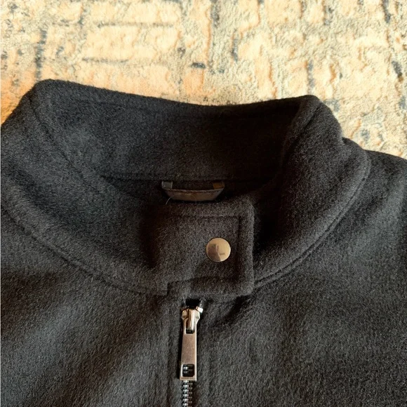 Time and Tru Black Fleece Zip-Up Jacket – Size Large - Picture 3 of 6